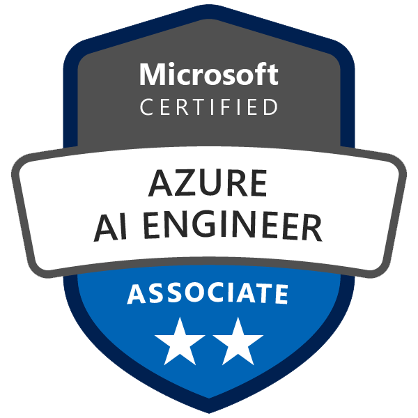 Microsoft Certified: Azure AI Engineer Associate badge